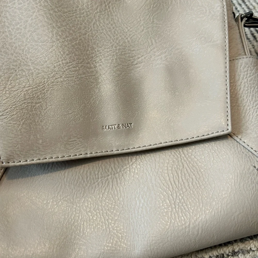 Matt & Nat Beige Crossbody Bag Vegan Leather Purse